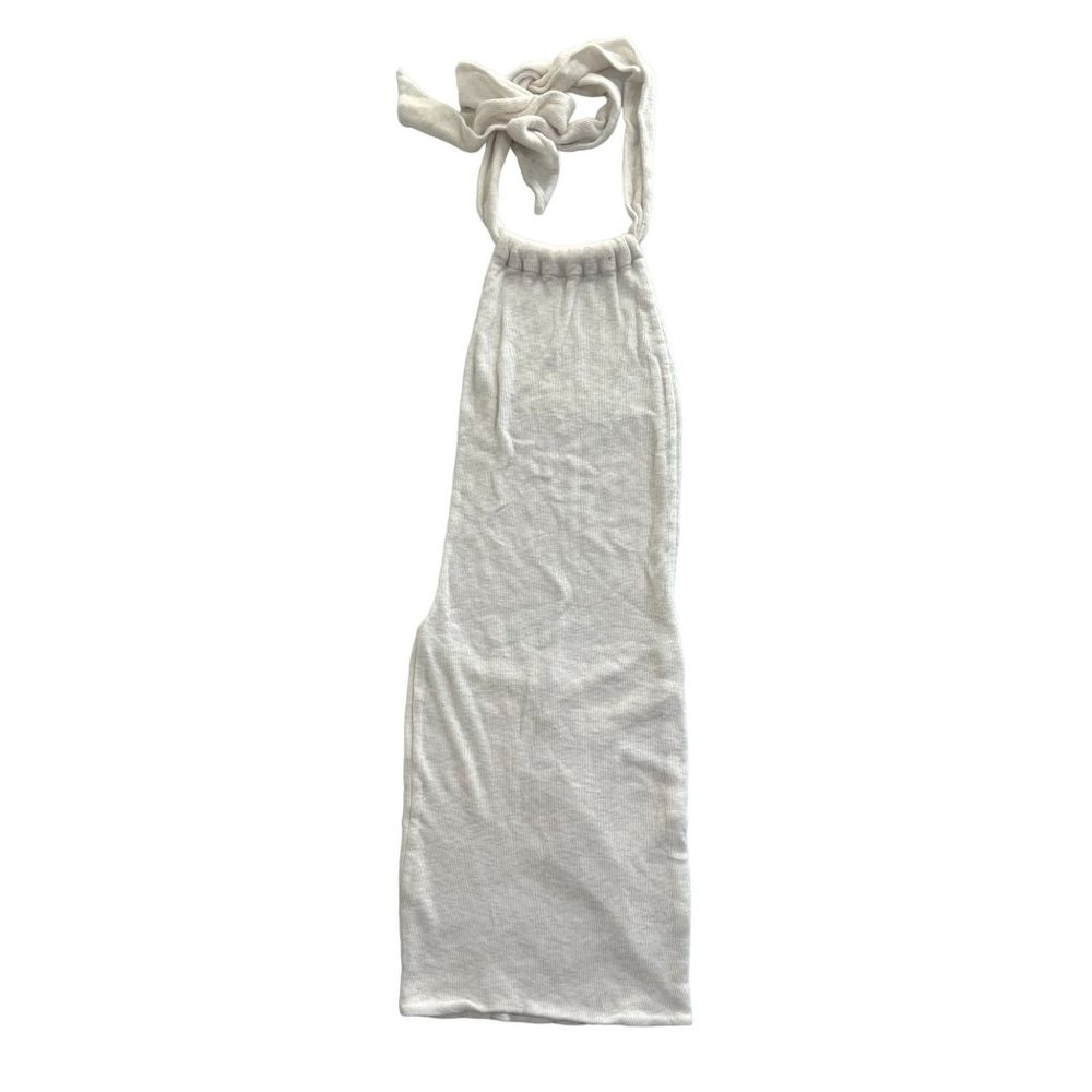 Women’s Cream Halter Tie Maxi Dress
